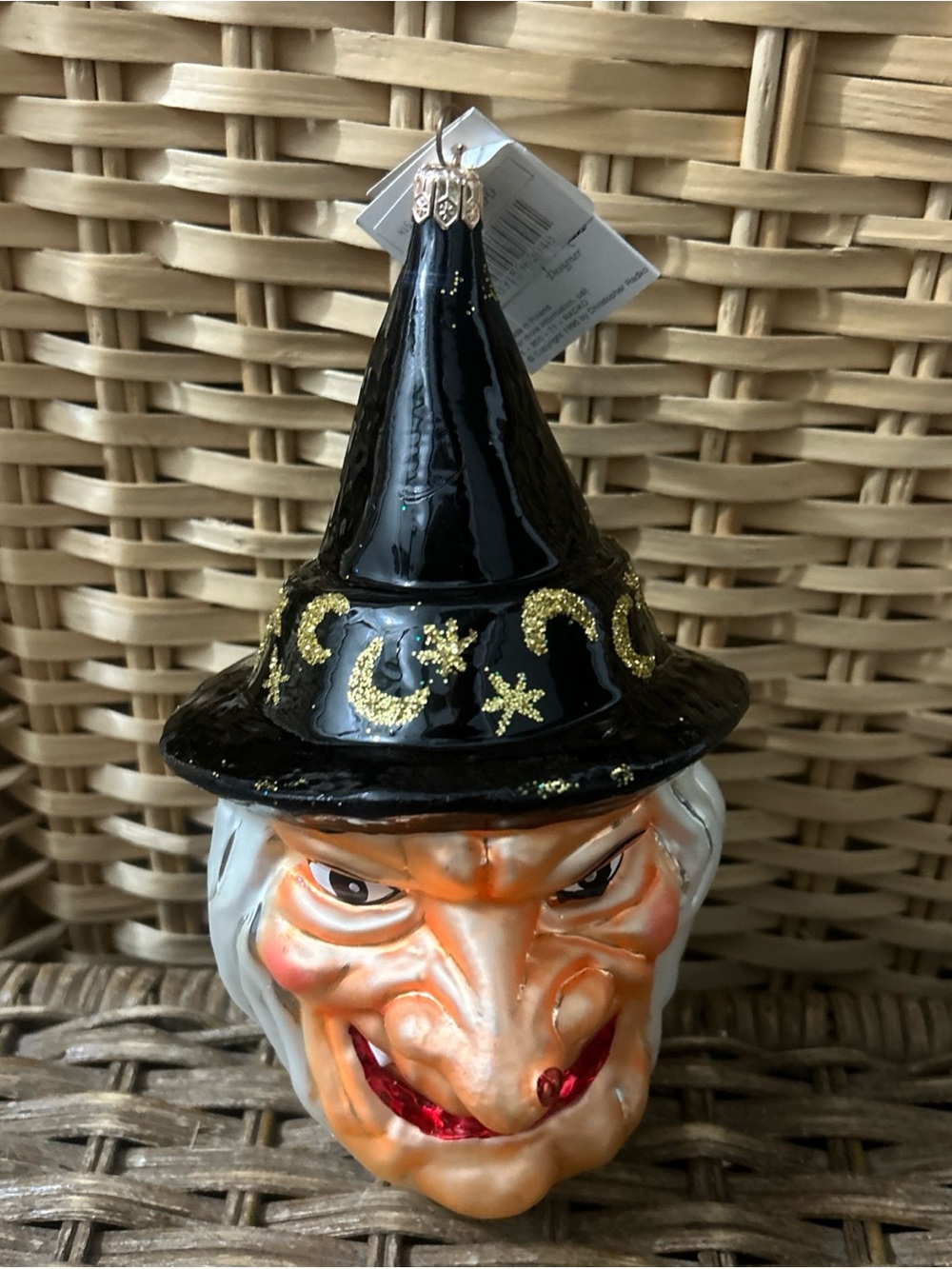 VTG Christopher Radko Lucinda Witch Halloween Ornament 7” 1996 Signed by Radko
